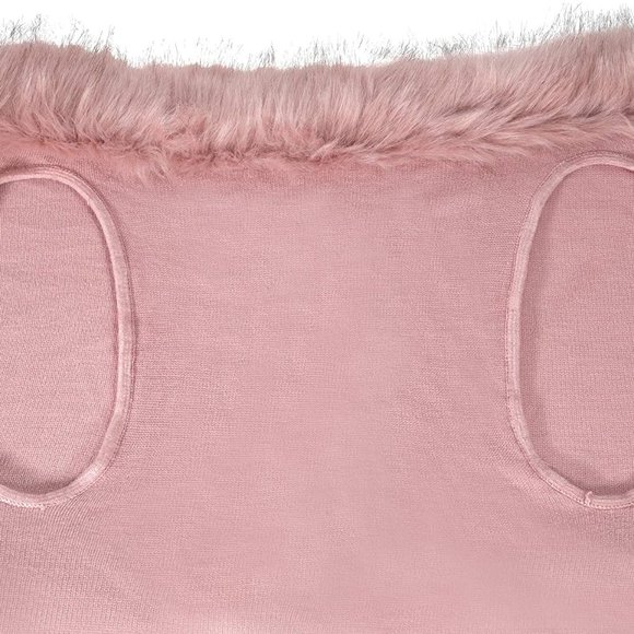 COPY - FAUX FUR TRIM KNITTED PONCHO - Picture 11 of 11